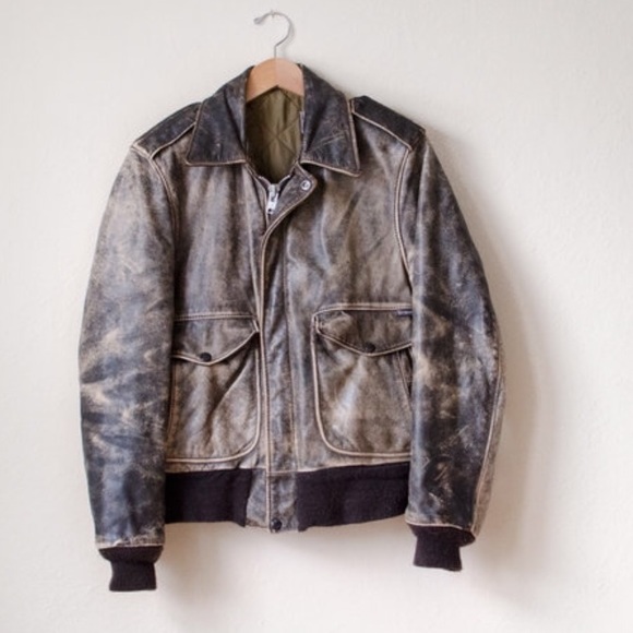 Schott NYC Vintage Leather flight bomber